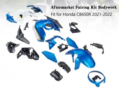 Großhandel Honda CB650R Motorrad Verkleidung 2019-2022 - Blau Gold Schwarz