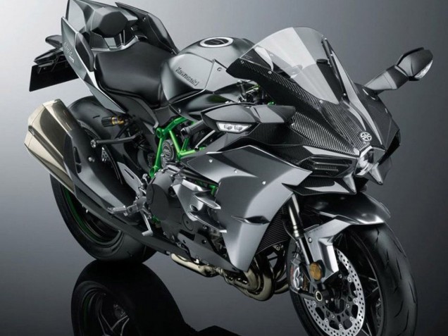 Großhandel Kawasaki Ninja H2 Motorrad Verkleidung 2015-2022 - Grau
