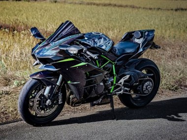 Großhandel Kawasaki Ninja H2 Motorrad Verkleidung 2015-2022 - Schwarz Blau Chamaleon Grun