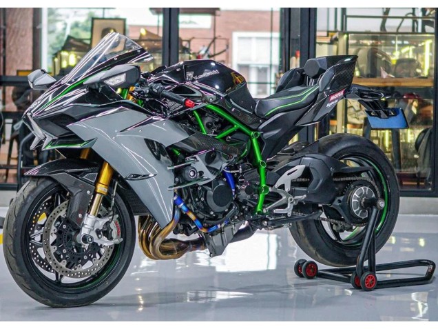 Großhandel Kawasaki Ninja H2 Motorrad Verkleidung 2015-2022 - Grau