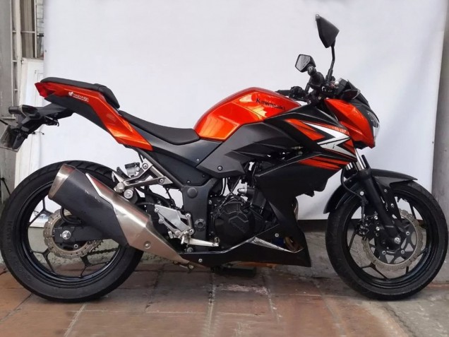 Großhandel Kawasaki Z250/Z300 Motorrad Verkleidung 2015-2016 - Orange Rot Matt Schwarz