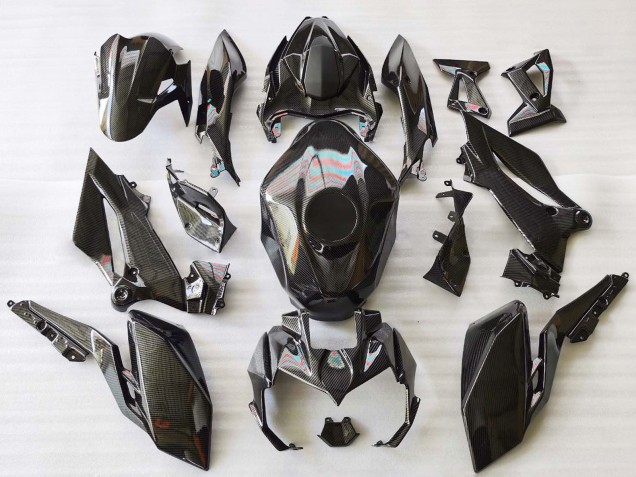 Großhandel Kawasaki Z400 Motorrad Verkleidung 2018-2024 - Schwarze Carbonfaser