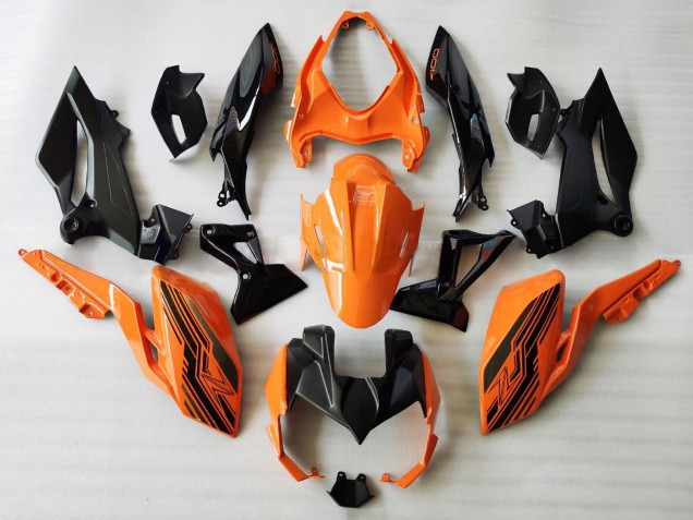 Großhandel Kawasaki Z400 Motorrad Verkleidung 2018-2024 - Orange Glanzendes Schwarz