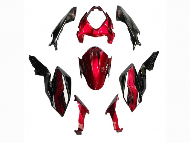 Großhandel Kawasaki Z400 Motorrad Verkleidung 2018-2024 - Bonbon Rot Glanzendes Schwarz