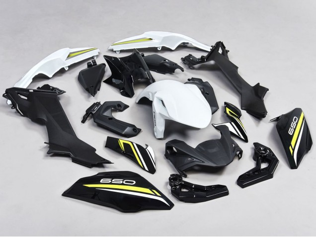 Großhandel Kawasaki Ninja Z650 Motorrad Verkleidung 2017-2019 - Schwarz Weiss Gelb