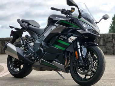 Großhandel Kawasaki Z1000SX Motorrad Verkleidung 2020-2025 - Schwarz mit Grunen Linien Ninja