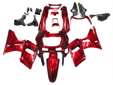 Großhandel Kawasaki ZZR400 Motorrad Verkleidung 1993-2007 - Rot Schwarz Flamme