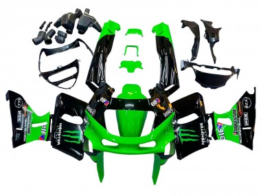 Großhandel Kawasaki ZZR600 Motorrad Verkleidung 1998-2003 - Grun Schwarz Monster Elf