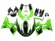 Großhandel Kawasaki ZZR400 Motorrad Verkleidung 1993-2007 - Grun Glanzendes Schwarz Flamme