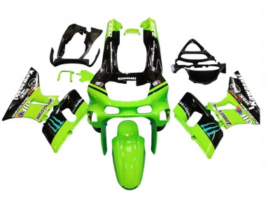 Großhandel Kawasaki ZZR600 Motorrad Verkleidung 1998-2003 - Grun Glanzendes Schwarz Blau Monster Elf Touch4 Bridgestone
