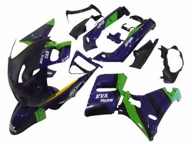 Großhandel Kawasaki ZZR600 Motorrad Verkleidung 1998-2003 - Grun Dunkel Blau Lila Trick Star EVA Rennen