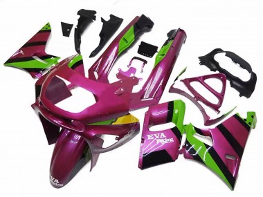 Großhandel Kawasaki ZZR600 Motorrad Verkleidung 1998-2003 - Dunkel Rosa Grun EVA Rennen