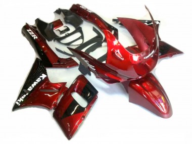Großhandel Kawasaki ZZR400 Motorrad Verkleidung 1993-2007 - Rot Glanzendes Schwarz