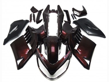 Großhandel Kawasaki GTR1400/ZG1400 Motorrad Verkleidung 2007-2009 - Kastanienbraun Rot Schwarz