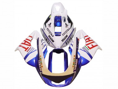 Großhandel Yamaha YZF 1000R Thunderace Motorrad Verkleidung 1997-2007 - Weiss Blau Fiat Motul