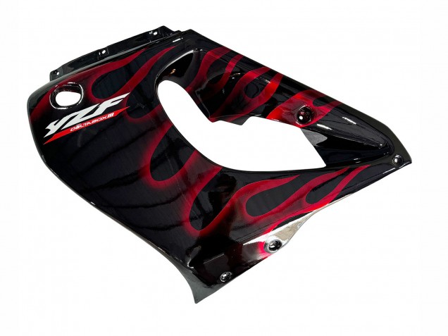Großhandel Yamaha YZF 1000R Thunderace Motorrad Verkleidung Kit 1997-2007 - Schwarz mit Rot Flamme