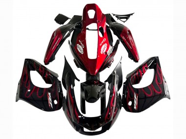 Großhandel Yamaha YZF 1000R Thunderace Motorrad Verkleidung Kit 1997-2007 - Schwarz mit Rot Flamme