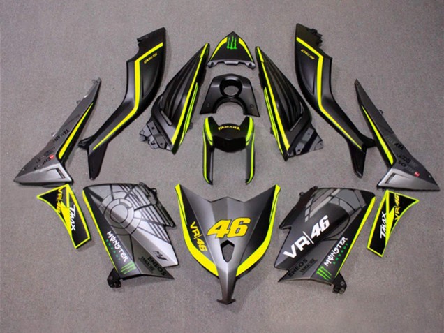Großhandel Yamaha TMAX530 Motorrad Verkleidung 2012-2014 - Matt Grau Gelb Monster 46