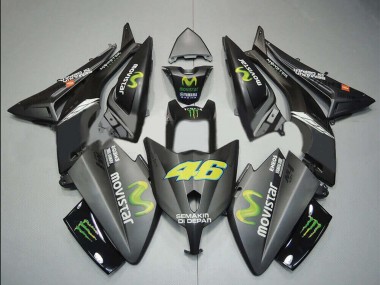 Großhandel Yamaha TMAX530 Motorrad Verkleidung 2012-2014 - Matt Schwarz MoviStar ENEOS Yamalube Monster 46