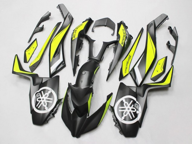 Großhandel Yamaha XMAX300 Motorrad Verkleidung 2017-2021 - Schwarz Gelb Weiss