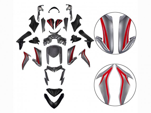Großhandel Suzuki GSX-S 1000 Motorrad Verkleidung 2015-2020 - Rot Silber