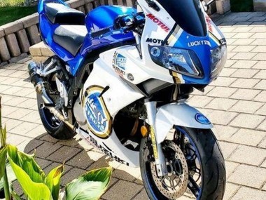 Großhandel Suzuki SV650 Motorrad Verkleidung 2003-2013 - Weiss Blau Lucky Strike Motul