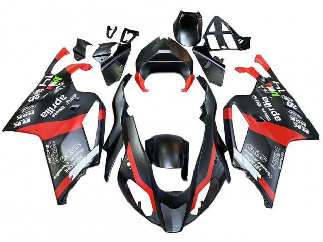 Großhandel Aprilia RSV1000 Motorrad Verkleidung 2003-2006 - Schwarz Rot