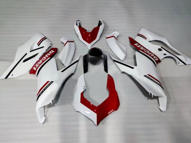 Großhandel Ducati Panigale V2 Motorrad Verkleidung 2020-2024 - Weiss Rot Glanzendes Schwarz