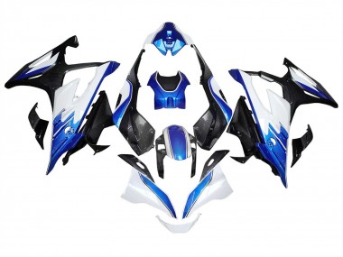 Großhandel BMW S1000RR Motorrad Verkleidung 2023-2024 - Weiss Blau Schwarz Carbonfaser