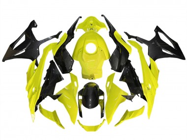Großhandel BMW S1000RR Motorrad Verkleidung 2023-2024 - Gelb Schwarz Carbonfaser