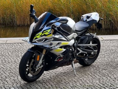 Großhandel BMW S1000RR Motorrad Verkleidung 2023-2024 - Silber Gelb Carbonfaser