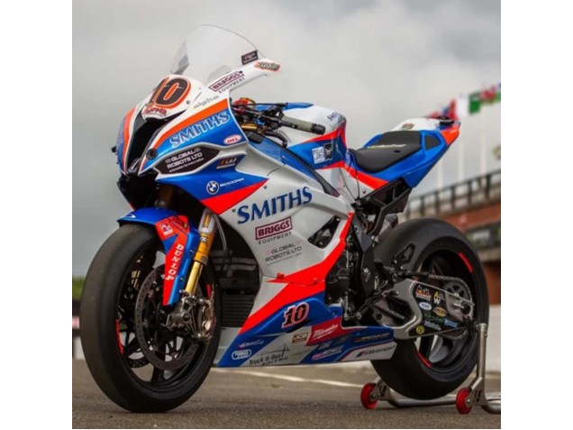 Großhandel BMW S1000RR Motorrad Verkleidung 2019-2022 - Blau Rot Weiss Smiths