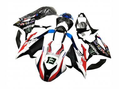 Großhandel BMW S1000RR Motorrad Verkleidung 2019-2022 - Schwarz Weiss Rot 13