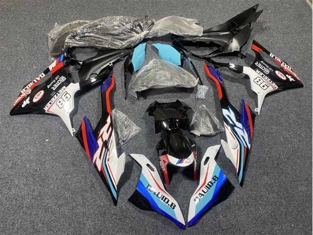 Großhandel BMW S1000RR Motorrad Verkleidung 2019-2022 - Blau Weiss Rot 98