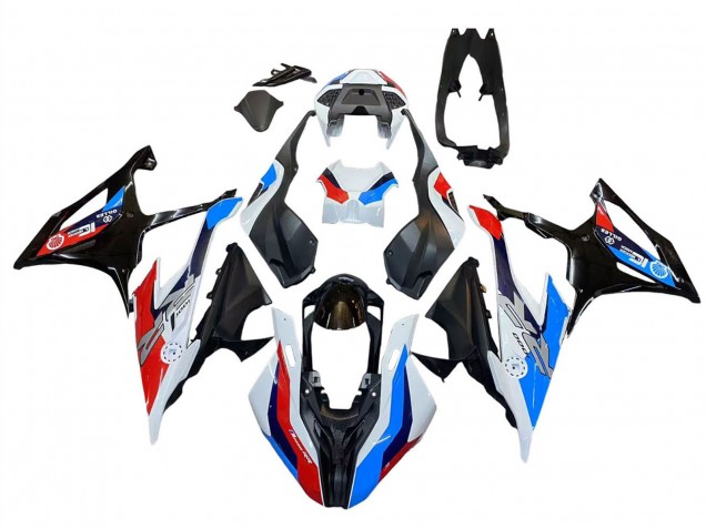 Großhandel BMW S1000RR Motorrad Verkleidung 2019-2022 - Schwarz Rot Flamme