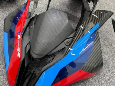 Großhandel BMW S1000RR Motorrad Verkleidung 2019-2022 - Schwarz Blau Rot Carbonfaser