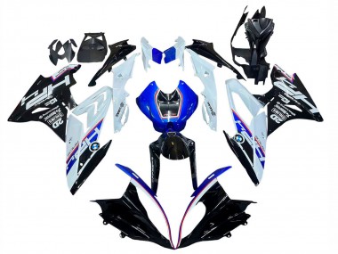 Großhandel BMW S1000RR Motorrad Verkleidung Kit 2015-2016 - Weiss Blau Glanzendes Schwarz
