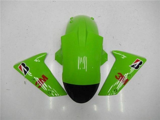 Großhandel Kawasaki ZX6R Motorrad Verkleidung 2005-2006 - Grun Glanzendes Schwarz Elf