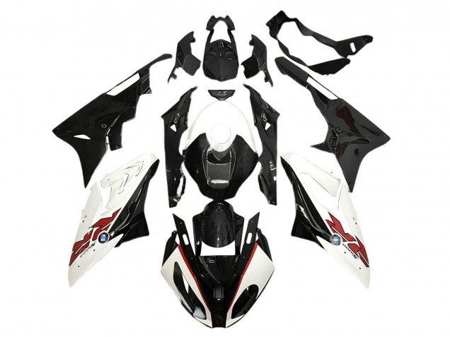 Großhandel BMW S1000RR Motorrad Verkleidung 2015-2016 - Weiss Schwarz Carbonfaser
