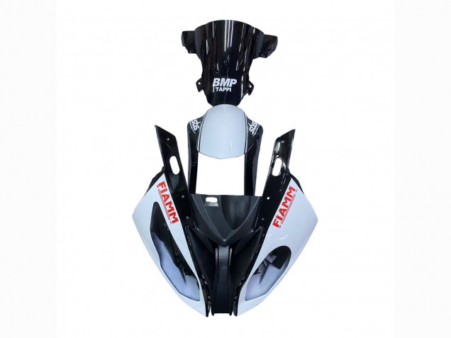Großhandel BMW S1000RR Motorrad Verkleidung 2015-2016 - Weiss Glanzendes Schwarz Fiamm