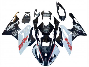 Großhandel BMW S1000RR Motorrad Verkleidung 2015-2016 - Weiss Glanzendes Schwarz