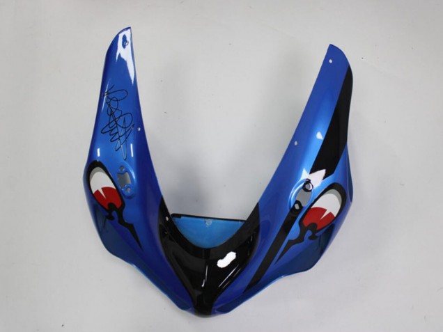 Großhandel Kawasaki ZX6R Motorrad Verkleidung 2005-2006 - Blau Gelb Schwarz Hai