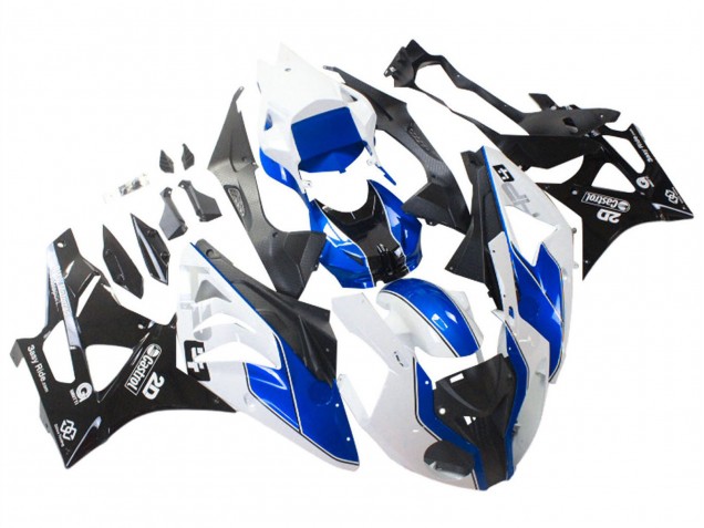 Großhandel BMW S1000RR Motorrad Verkleidung 2009-2014 - Weiss Blau Glanzendes Schwarz Castrol
