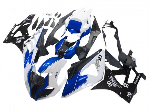 Großhandel BMW S1000RR Motorrad Verkleidung 2009-2014 - Weiss Blau Glanzendes Schwarz Castrol