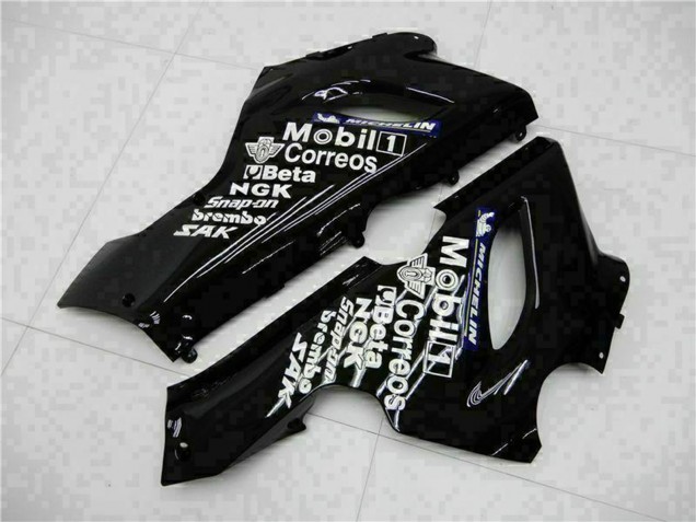 Großhandel Kawasaki ZX6R Motorrad Verkleidung 2005-2006 - Glanzendes Schwarz Weiss West