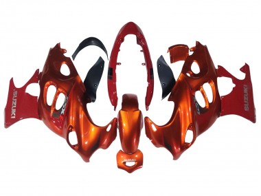 Großhandel Suzuki GSX600F/GSX750F Motorrad Verkleidung 2004-2006 - Burnt Orange Weiss Logo
