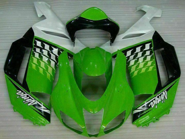 Großhandel Kawasaki ZX6R Motorrad Verkleidung 2007-2008 - Grun Weiss Ninja
