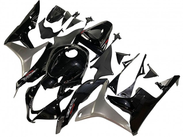 Großhandel Honda CBR600RR Motorrad Verkleidung Kit 2007-2008 - Silber Glanzendes Schwarz