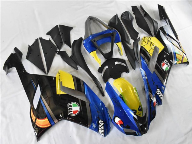 Großhandel Kawasaki ZX6R Motorrad Verkleidung 2007-2008 - Blau Hai