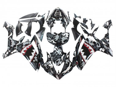 Großhandel Yamaha YZF 1000 R1 Motorrad Verkleidung 2007-2008 - Grau Weiss Camouflage Hai